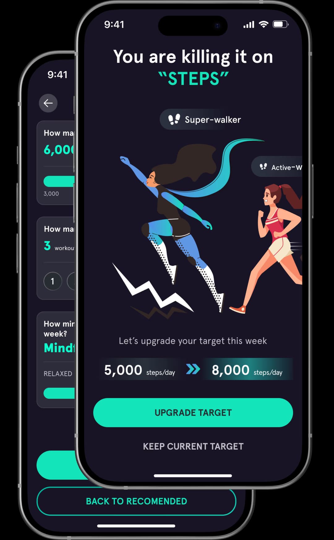 Step Tracking — TrainMate app