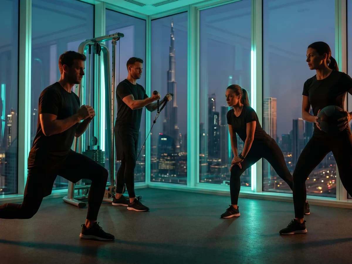 Corporate wellness session in Dubai