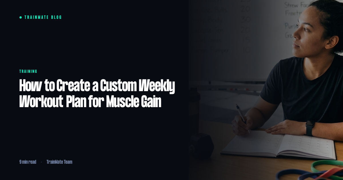 How to Create a Custom Weekly Workout Plan for Muscle Gain